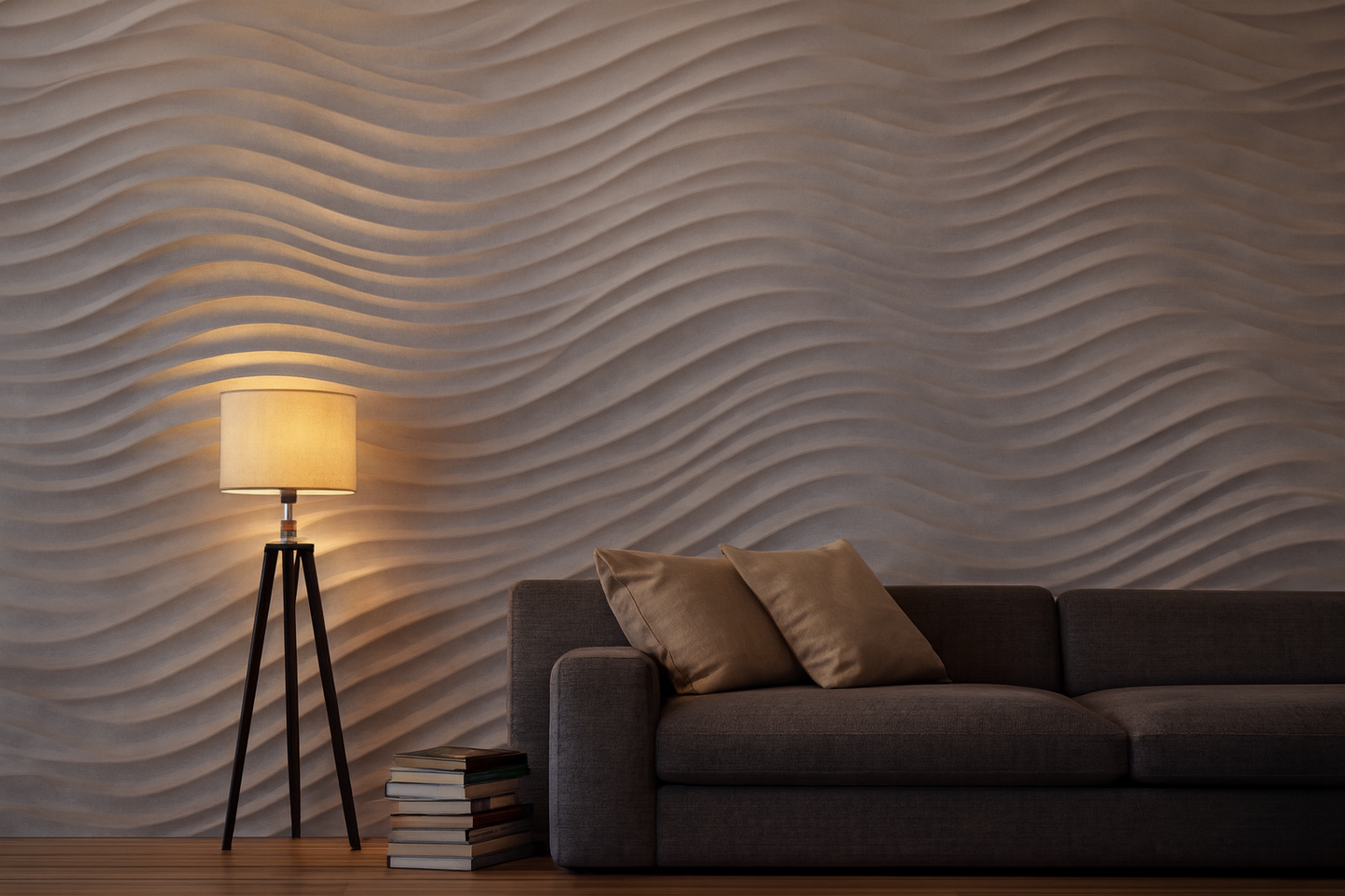 Panneau mural 3D Ondes – AURAWALL™ Wave Luxe