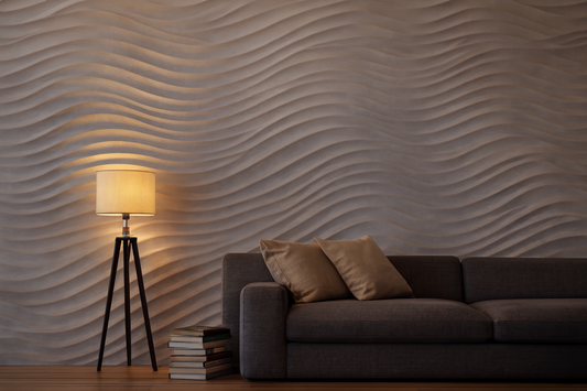 Panneau mural 3D Ondes – AURAWALL™ Wave Luxe