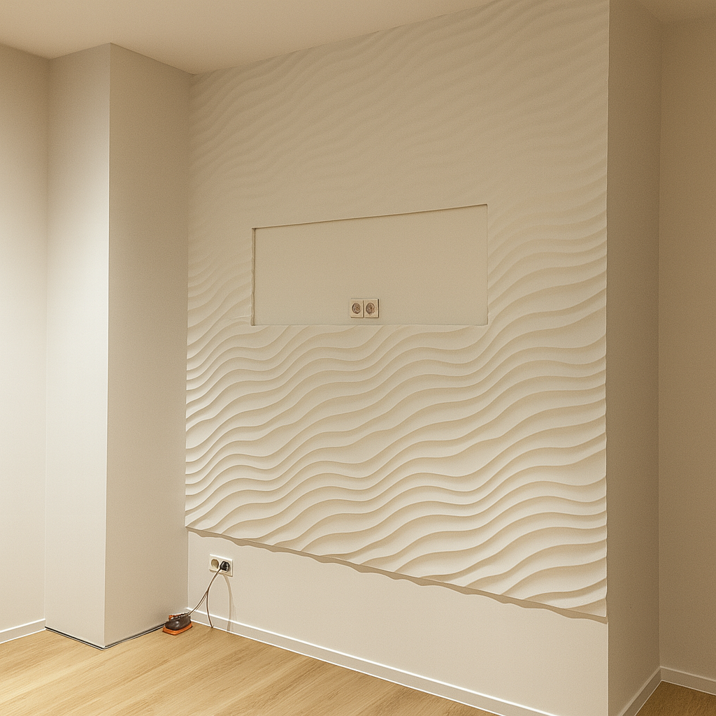 Panneau mural 3D Ondes – AURAWALL™ Wave Luxe