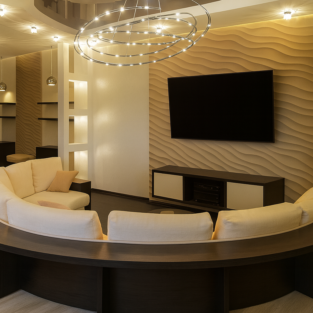 Panneau mural 3D Ondes – AURAWALL™ Wave Luxe