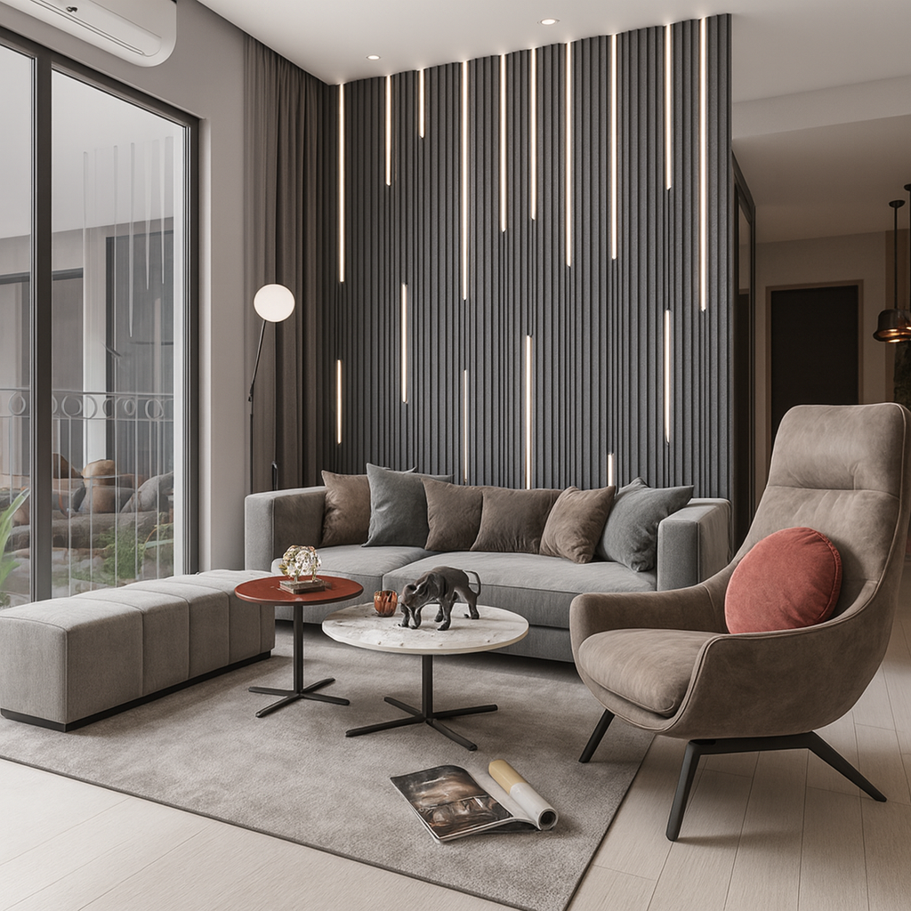 Panneau mural 3D AURAWALL™ – Lumina Verticalis