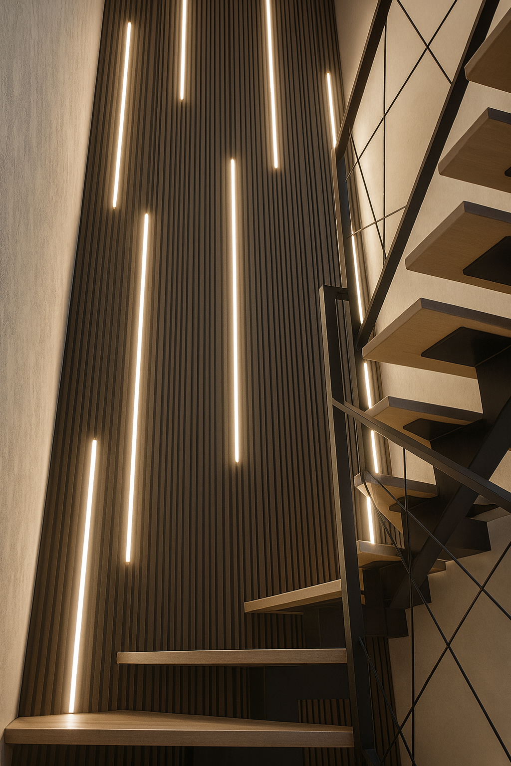 Panneau mural 3D AURAWALL™ – Lumina Verticalis